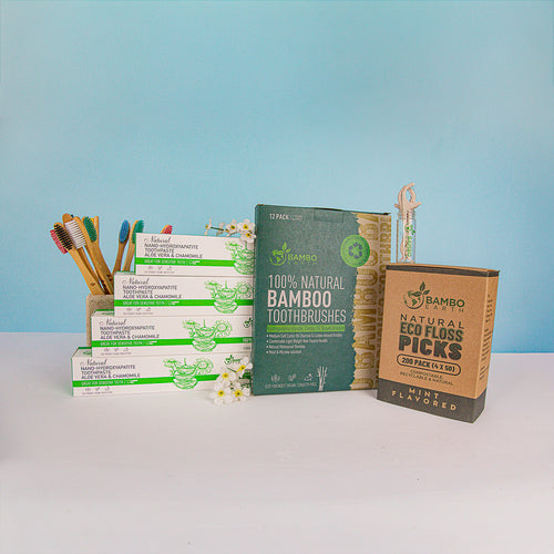 Family Dental Care Set With Floss Picks (BG)