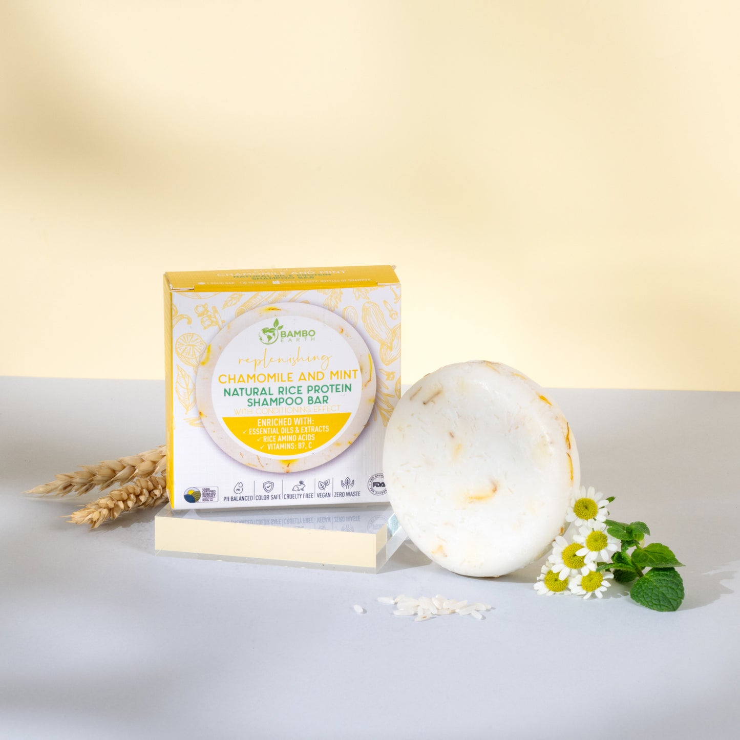 Rice Protein Shampoo Bar Honey (BG)